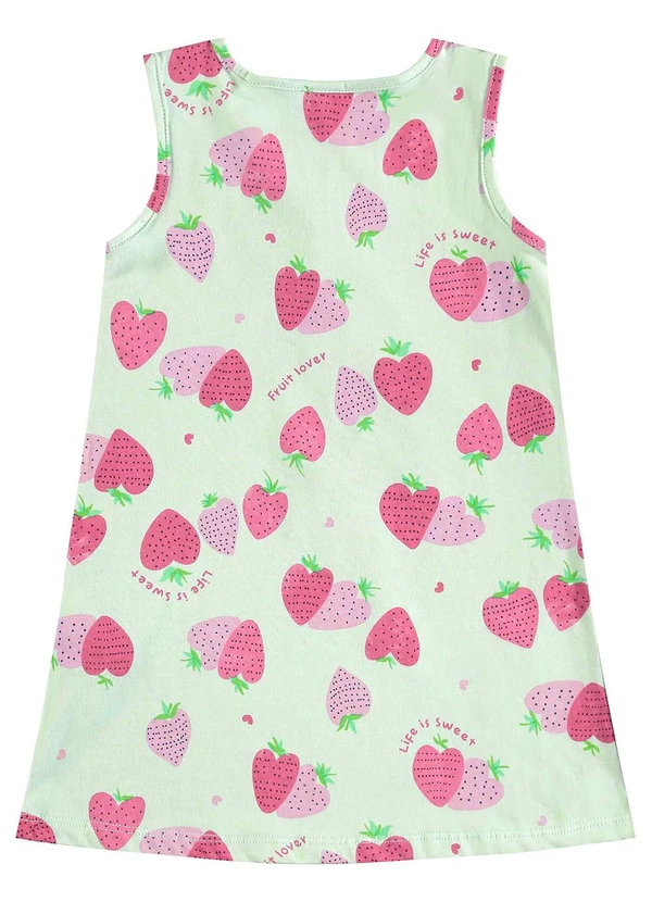 Bee Loop - Vestido Morangos Infantil Verde 2
