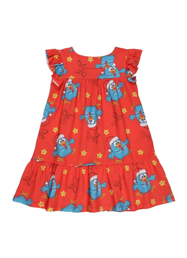 Galinha Pintadinha - Vestido Natal Galinha Pintadinha Vermelho
