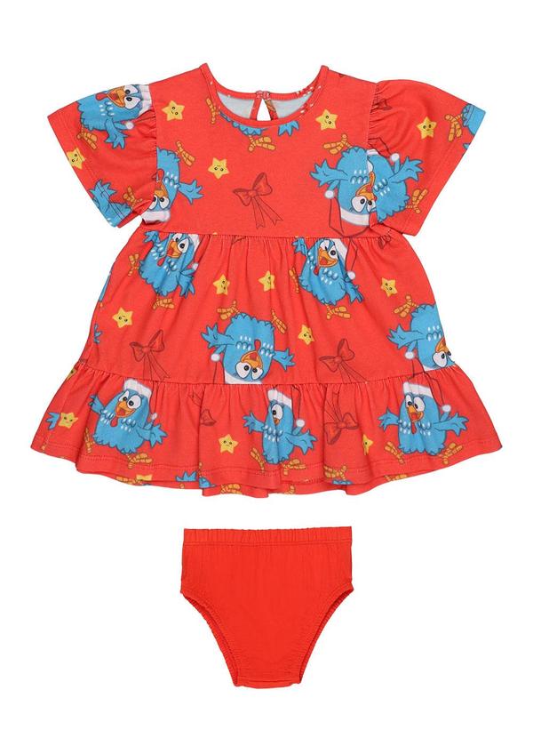 Galinha Pintadinha - Vestido Natal Galinha Pintadinha Vermelho