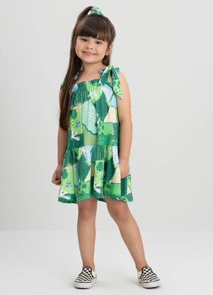 Vestido Natureza Infantil Três e Já Verde - TRÊS E JÁ