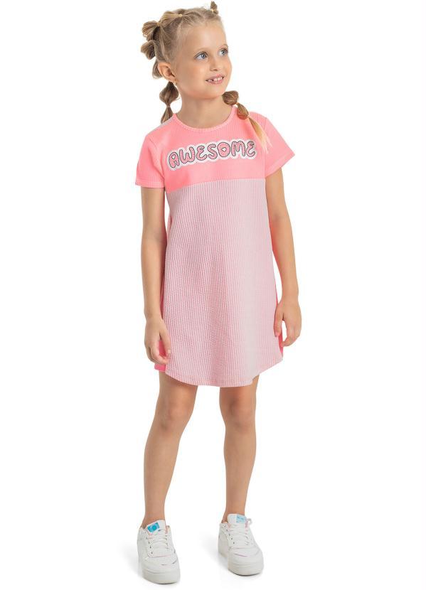 Quimby - Vestido Neon Infantil Rosa