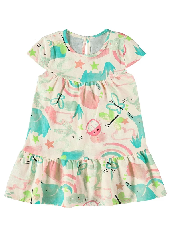 Malwee Kids - Vestido Off White Amplo Ilustrações 3