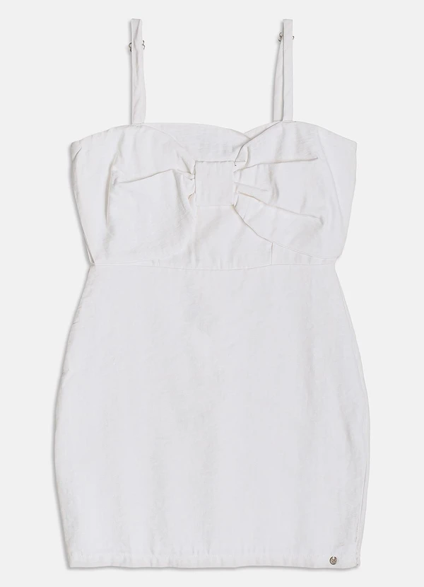 I Am - Vestido Off White com Laço Off White