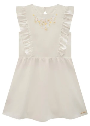 Carinhoso - Vestido Off White Curto Godê - CARINHOSO