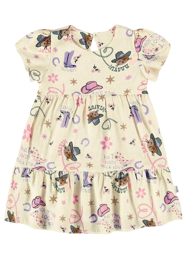 Malwee Kids - Vestido Off White Evasê Country Menina 2