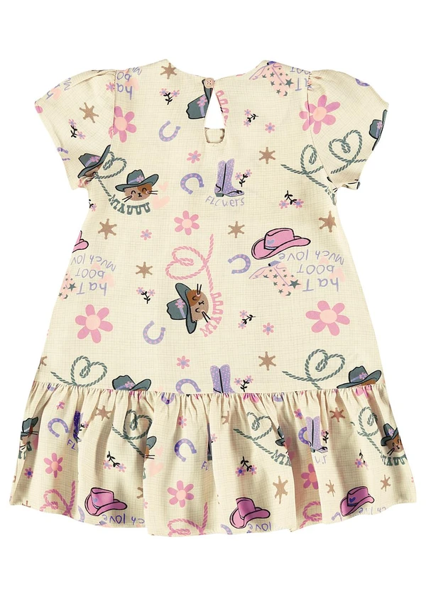Malwee Kids - Vestido Off White Evasê Country Menina 3
