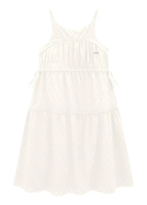 Carinhoso - Vestido Off White Midi em Laíse - CARINHOSO