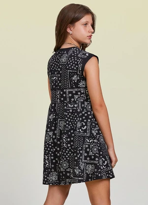 I Am - Vestido Paisley Preto - I AM