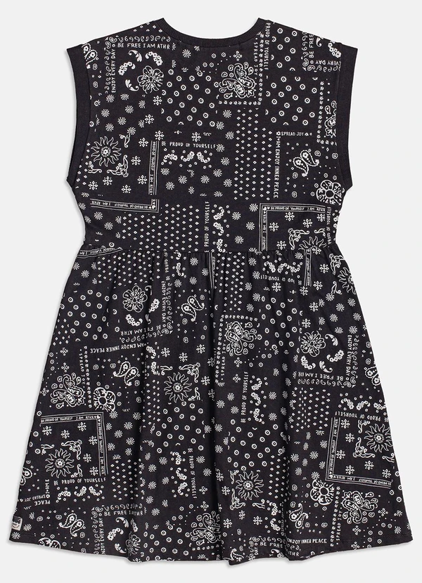 I Am - Vestido Paisley Preto 2