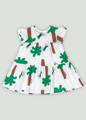 Vestido para Bebê com Babados Up Baby Branco - UP BABY