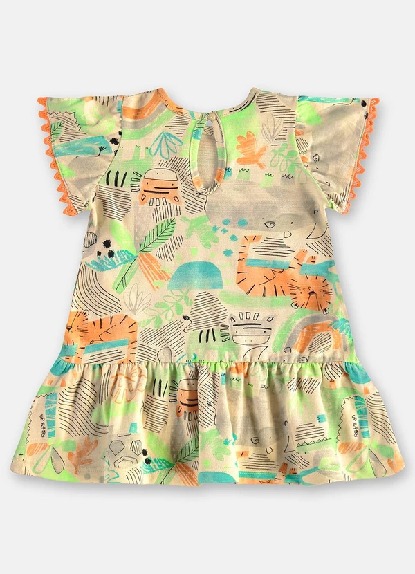 Up Baby - Vestido para Bebê em Algodão Bege 3