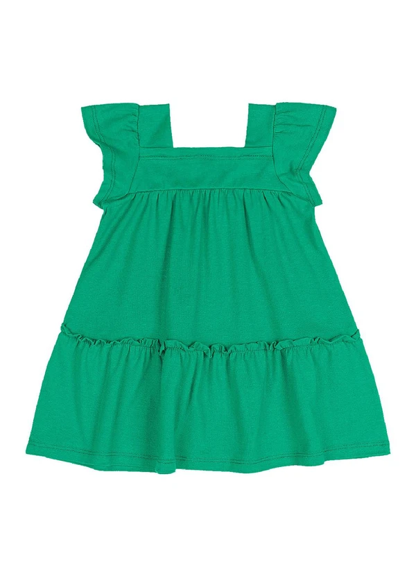Quimby - Vestido para Bebê em Cotton Verde 3