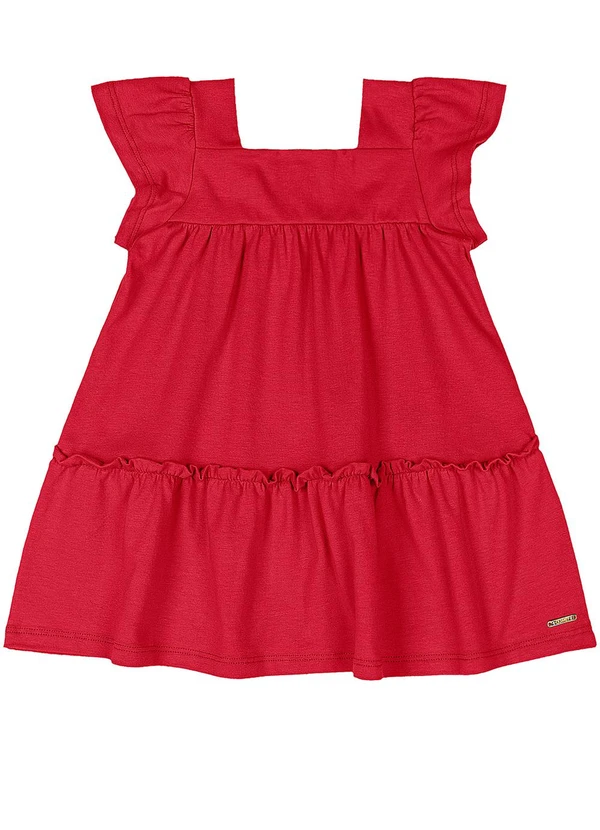Quimby - Vestido para Bebê em Cotton Vermelho 2