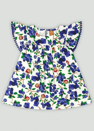 Vestido para Bebê em Cotton Up Baby Azul - UP BABY