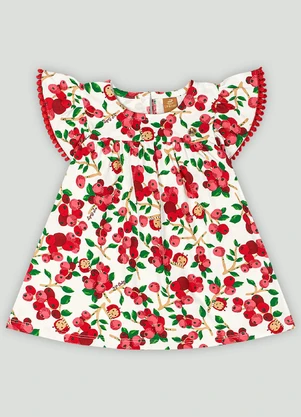 Vestido para Bebê em Cotton Up Baby Rosa - UP BABY