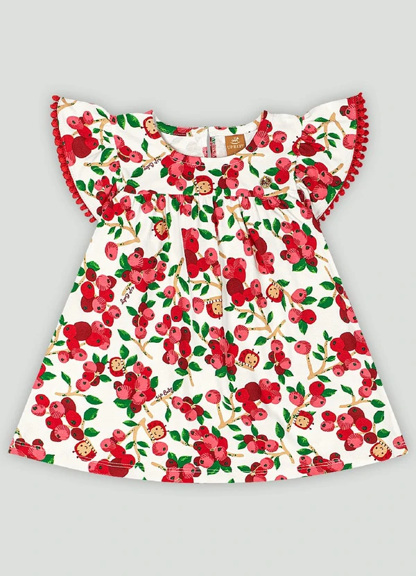 Up Baby - Vestido para Bebê em Cotton Up Baby Rosa