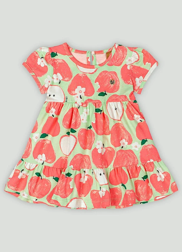 Up Baby - Vestido para Bebê em Cotton Up Baby Rosa