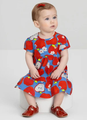 Vestido para Bebê em Cotton Up Baby Vermelho - UP BABY