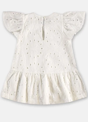 Up Baby - Vestido para Bebê em Laise Branco - UP BABY