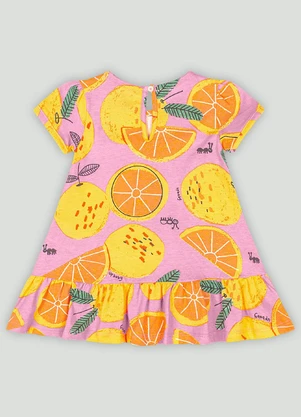 Vestido para Bebê em Meia Malha Up Baby Rosa - UP BABY