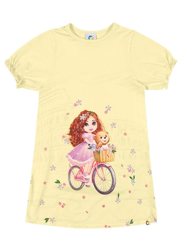 Alenice - Vestido Passeio Pela Europa Menina Amarelo
