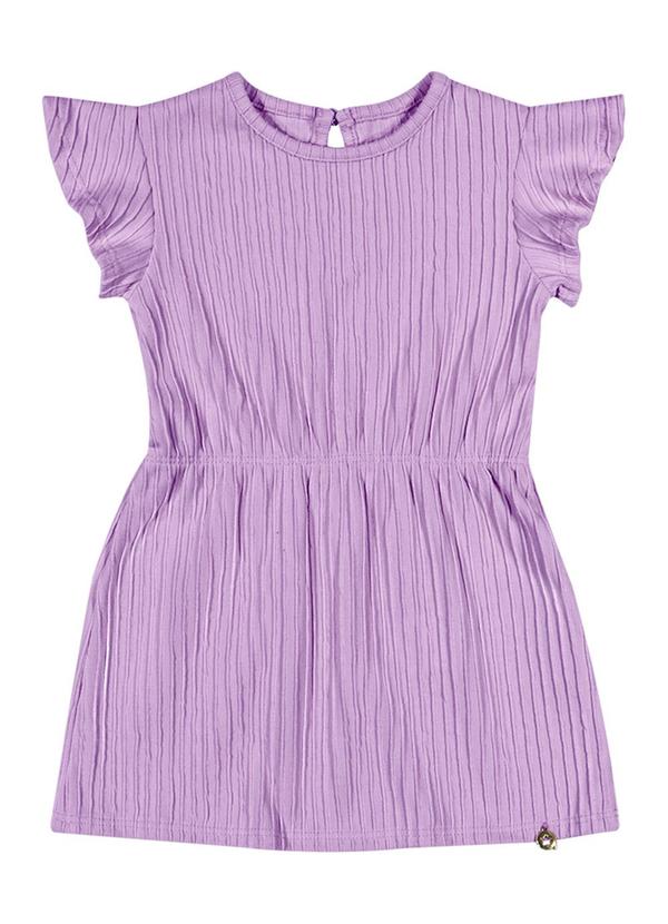 Alenice - Vestido Plissado Menina Roxo