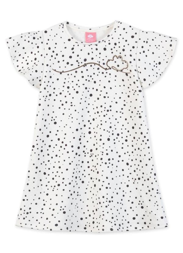Lilica Ripilica - Vestido Poá Manga Curta Bebê Marrom