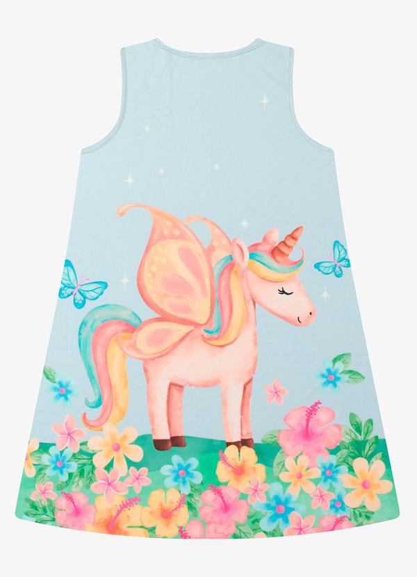 Rovi Kids - Vestido Poly Flex Touch Cotton Vestido Azul 2