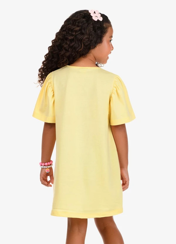 Rovi Kids - Vestido Poly Flex Touch - Meia Malha Amarelo 2