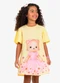 Rovi Kids - Vestido Poly Flex Touch - Meia Malha Rosa - variação: Amarelo