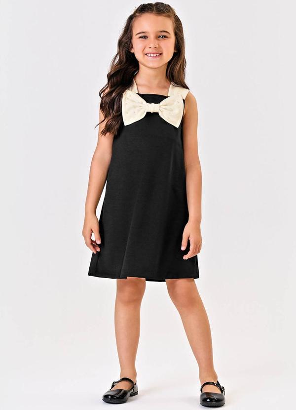 Trick Nick - Vestido Ponto Roma Laço Preto 3