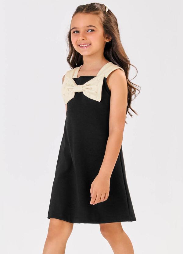 Trick Nick - Vestido Ponto Roma Laço Preto 4