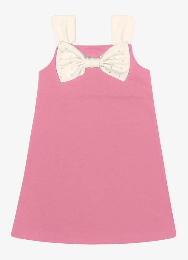 Trick Nick - Vestido Ponto Roma Laço Rosa