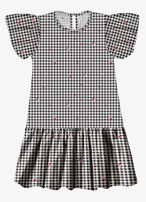 Trick Nick - Vestido Popeline Estampado Azul - TRICK NICK