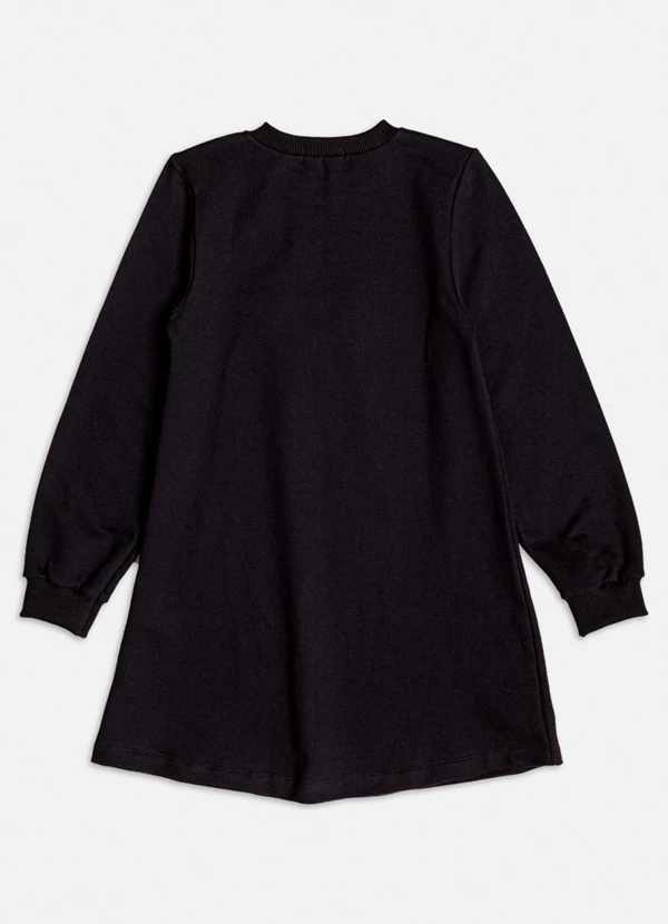 Momi - Vestido Preto com Laço de Paetê Preto 4