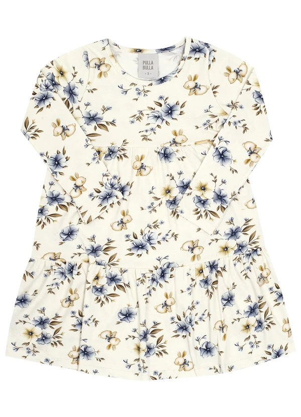 Pulla Bulla - Vestido Primeiros Passos Cotton Leve Bege 1