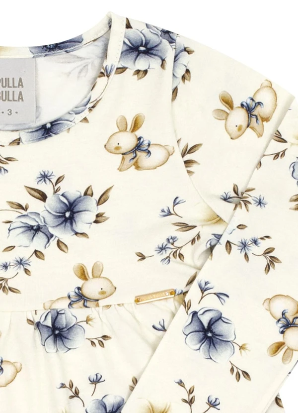 Pulla Bulla - Vestido Primeiros Passos Cotton Leve Bege 3