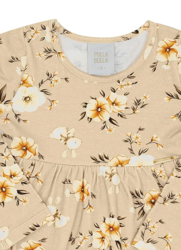 Pulla Bulla - Vestido Primeiros Passos Cotton Leve Marrom 3