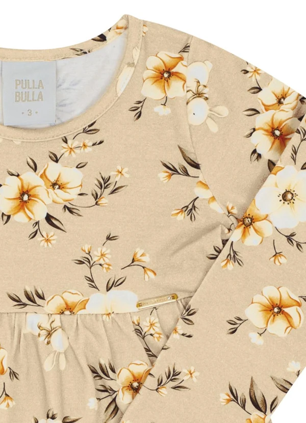 Pulla Bulla - Vestido Primeiros Passos Cotton Leve Marrom 4