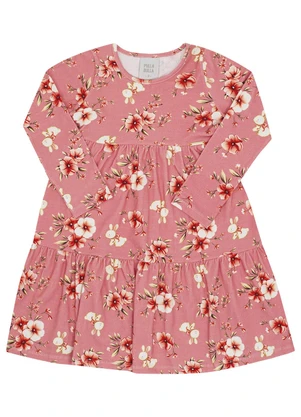 Pulla Bulla - Vestido Primeiros Passos Menina Cotton Leve Rosa - PULLA BULLA