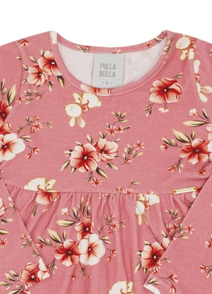 Pulla Bulla - Vestido Primeiros Passos Menina Cotton Leve Rosa - PULLA BULLA
