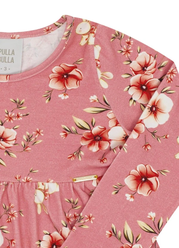 Pulla Bulla - Vestido Primeiros Passos Menina Cotton Leve Rosa 3