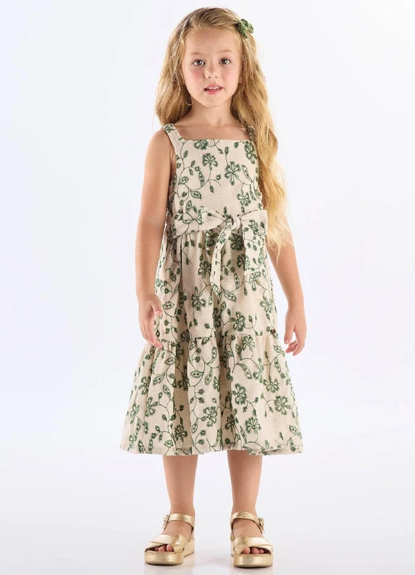 Up Baby - Vestido Regata Alças Forro Verde