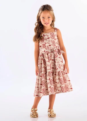 Up Baby - Vestido Regata Alças Forro Vermelho - UP BABY