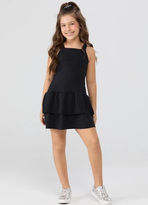 Vida Costeira - Vestido Regata Babadinhos Preto - VIDA COSTEIRA