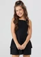 Vida Costeira - Vestido Regata Babadinhos Branco - variação: Preto