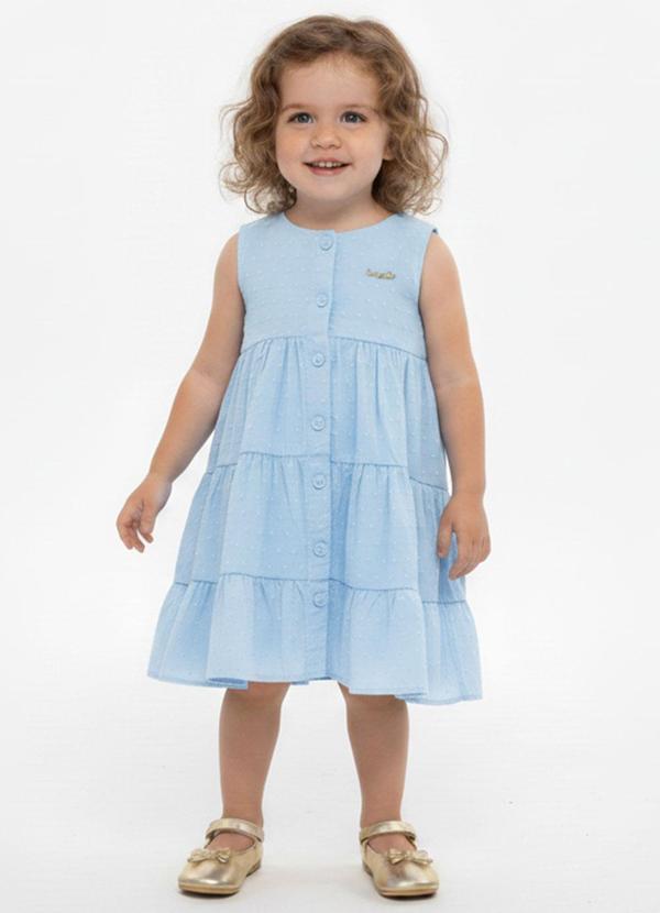 Amada - Vestido Regata com Abertura Frontal Azul