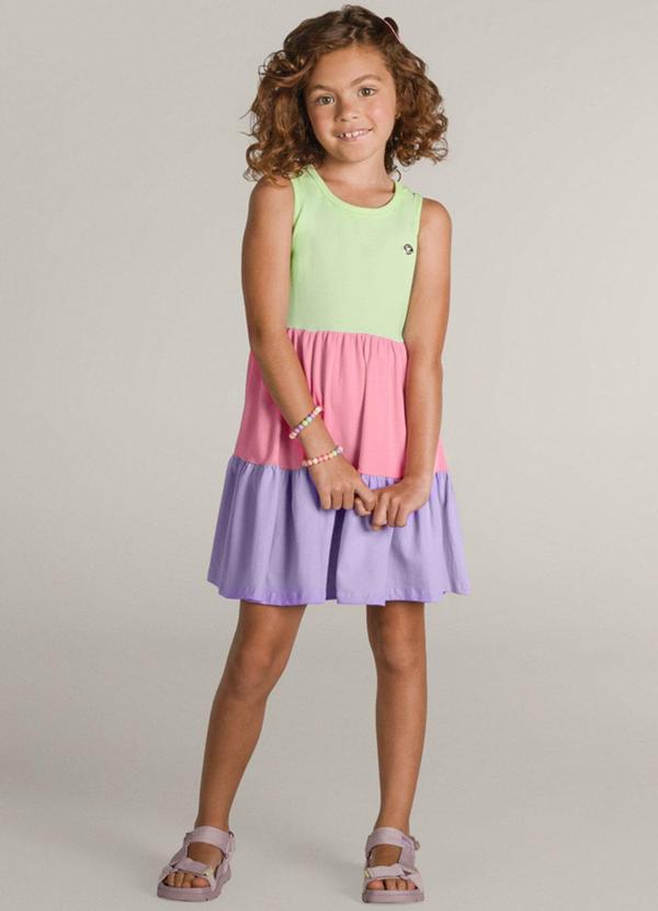 Brandili - Vestido Regata em Malha Menina Verde 1