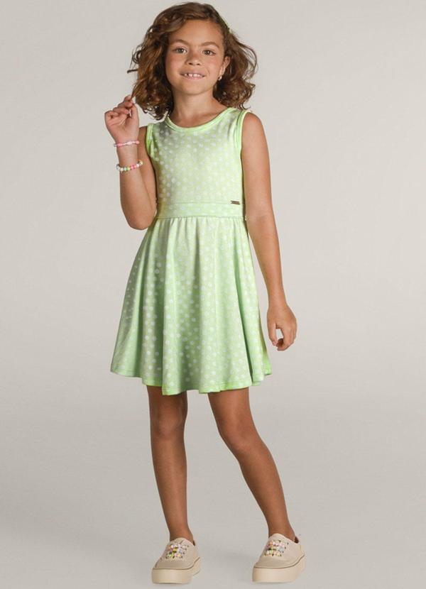 Brandili - Vestido Regata em Malha Menina Verde