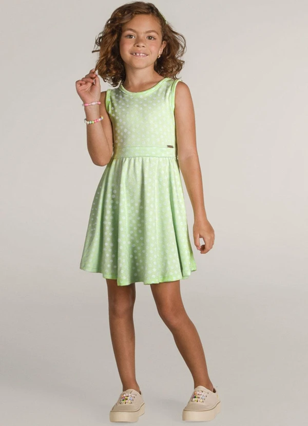 Brandili - Vestido Regata em Malha Menina Verde